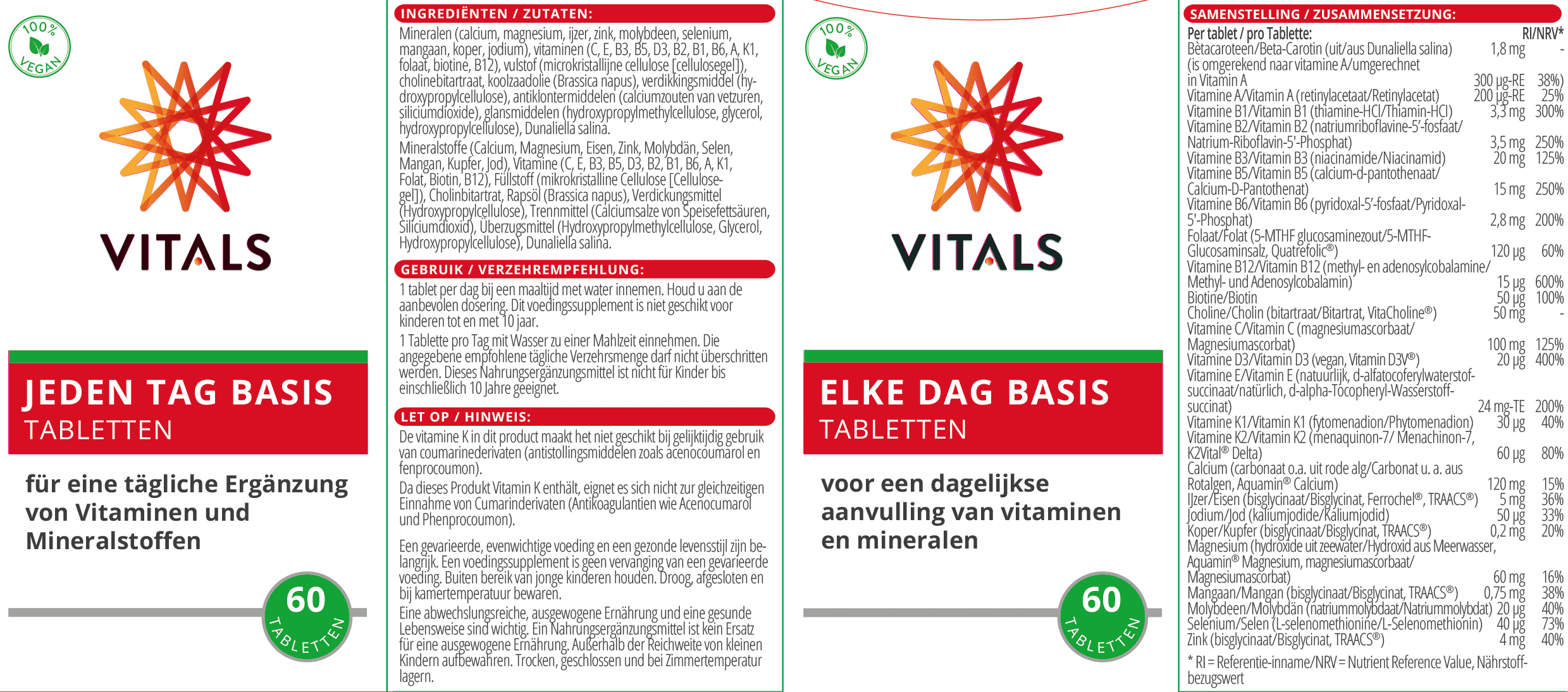 Jeden Tag Basis von VITALS