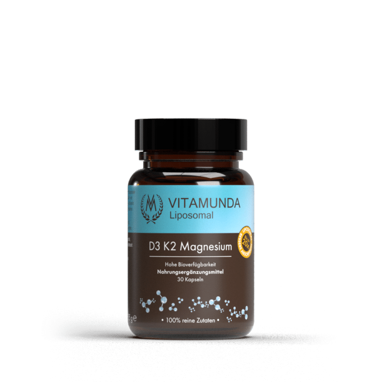 Liposomales Vegan D3 K2 Magnesium von Vitamunda
