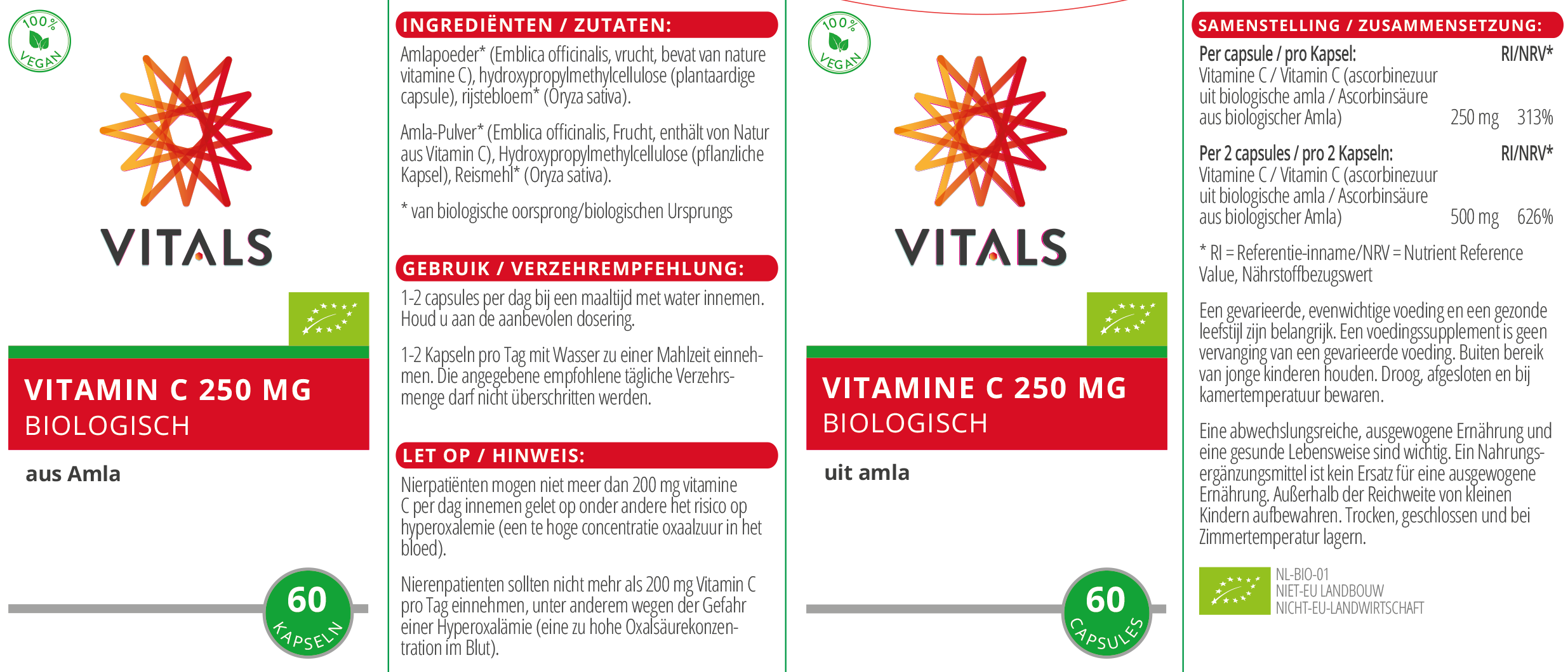 Vitamin C 250 mg Biologisch