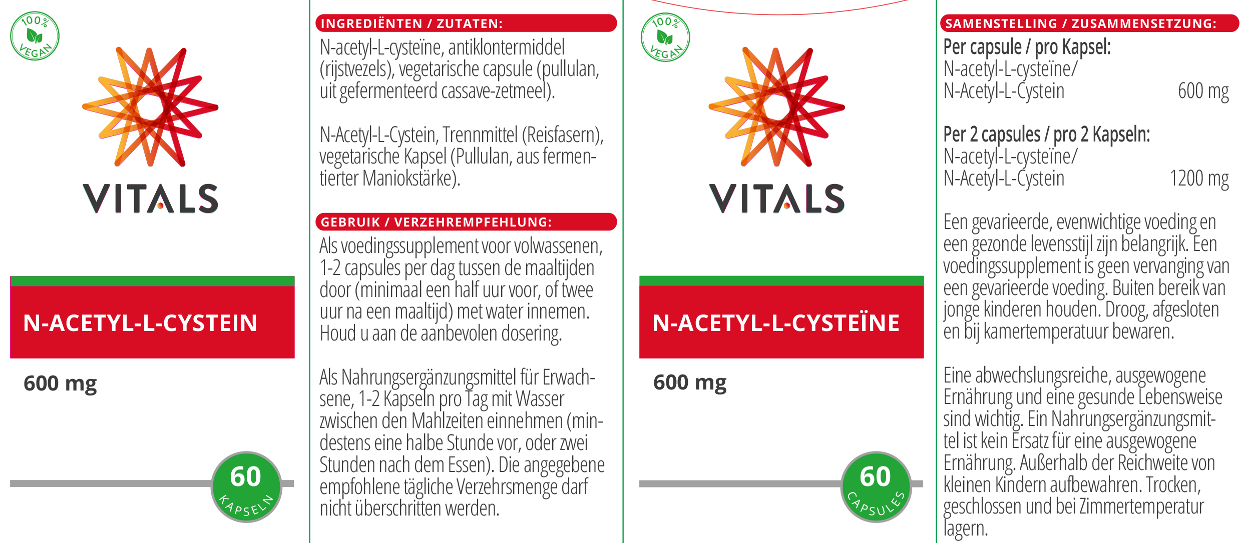 N-Acetyl-L-Cystein 600 mg von VITALS