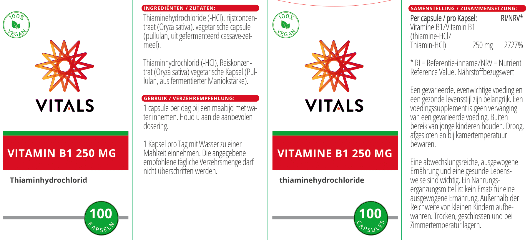 Vitamin B1 250 mg von VITALS