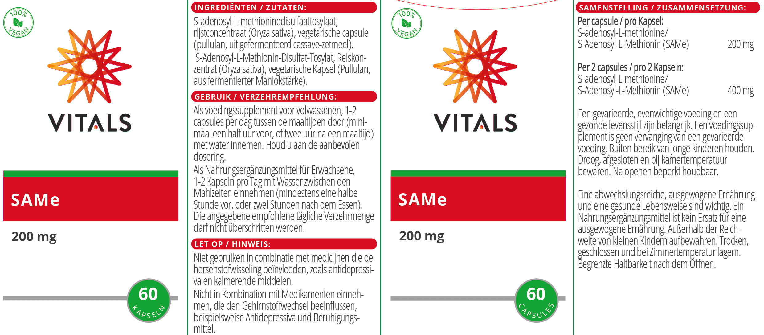 SAMe 200 mg von VITALS
