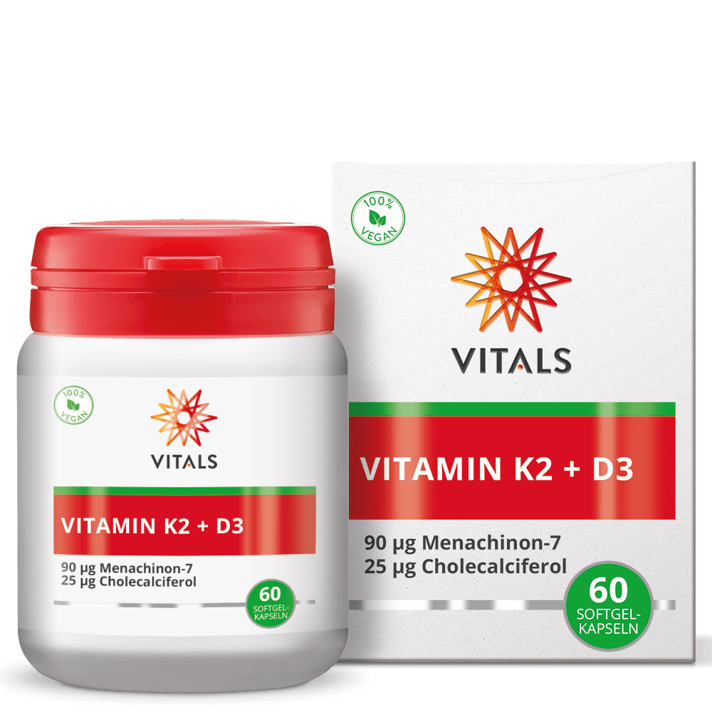 Vitamin K2 + D3 VEGAN von VITALS