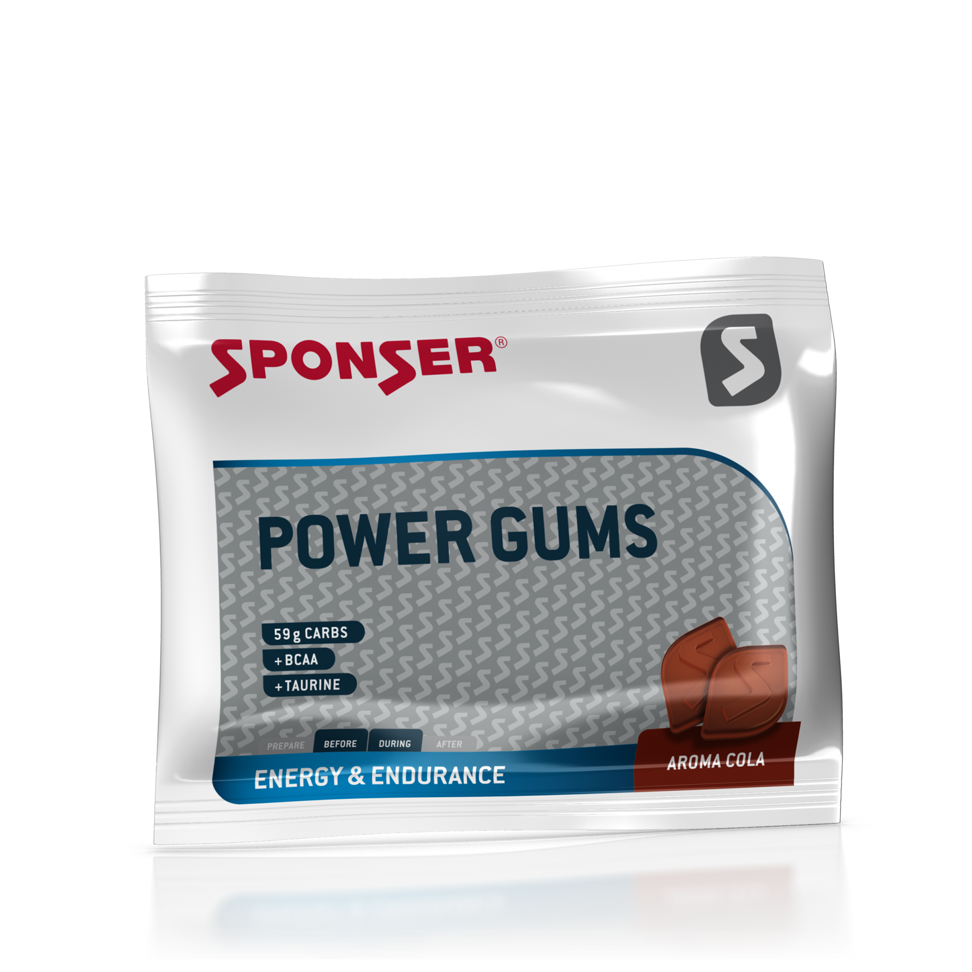 Sponser Power Gums, COLA Display (20 x 75 g) MHD 11/25