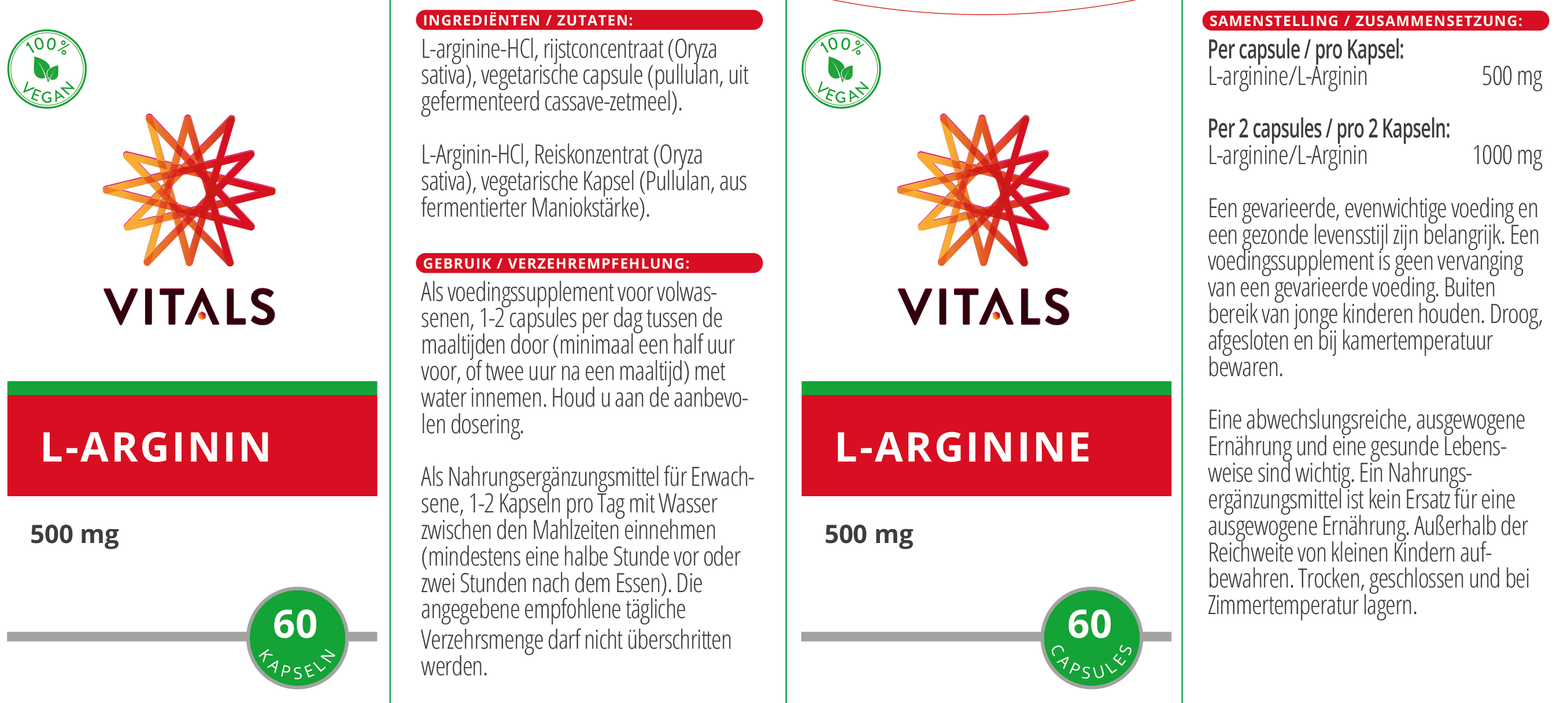 L-Arginin 500 mg