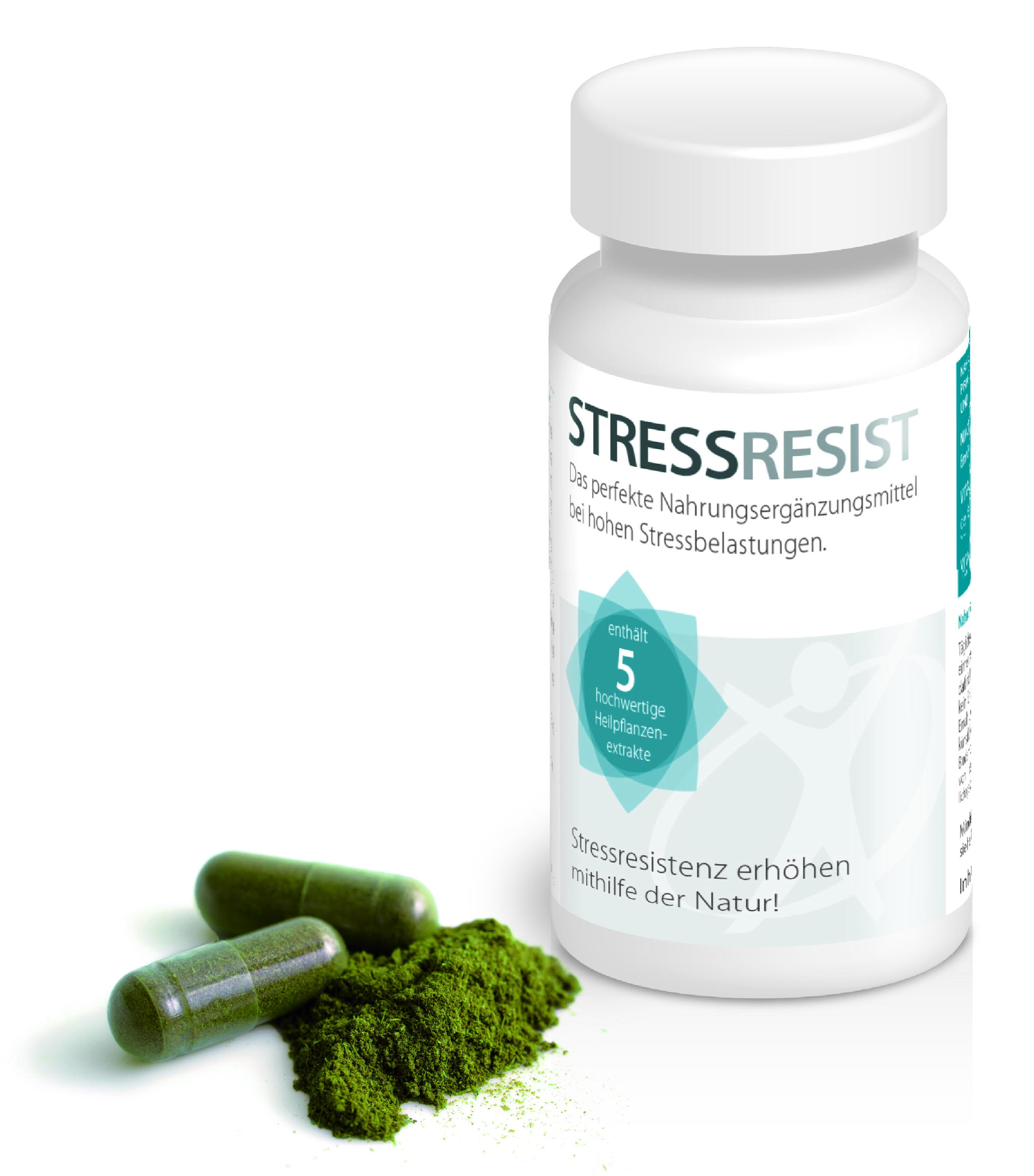 STRESSRESIST® Kapseln – Pflanzlicher Multi-Target-Komplex mit Vitaminen | Vegan | 60 Kapseln