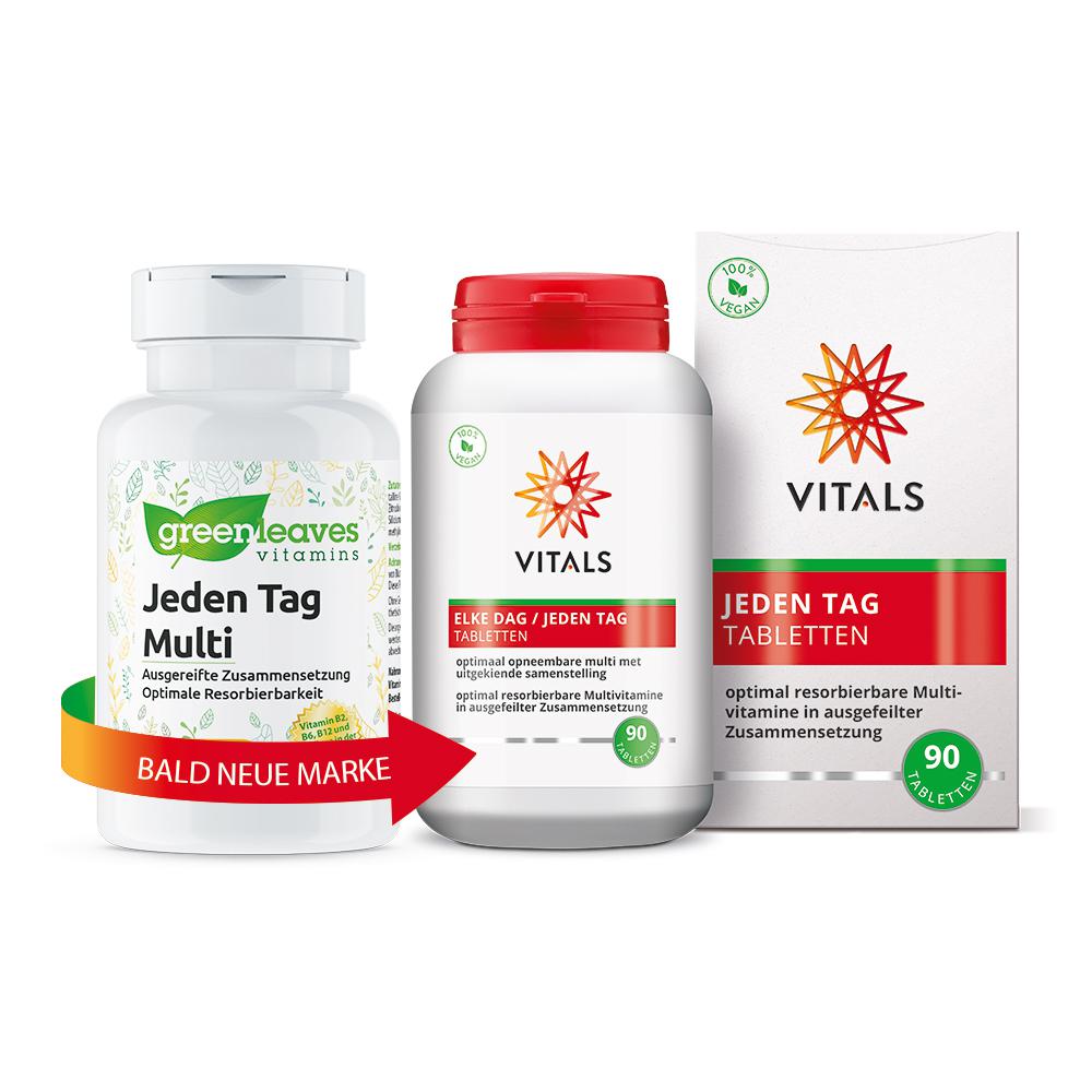 Jeden Tag 90 Tabletten mit Vitamin B12 und Folsäure