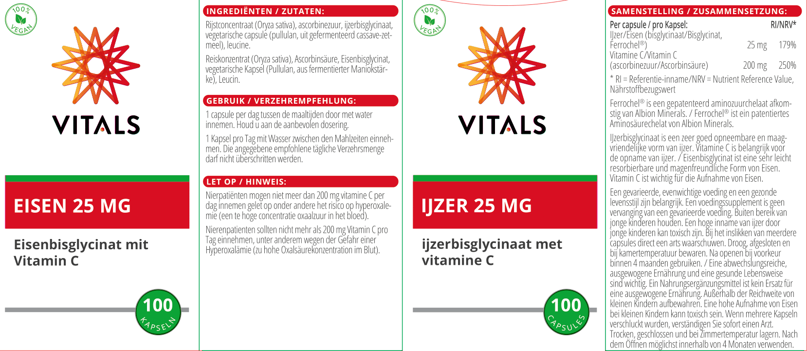 Eisen 25 mg von VITALS