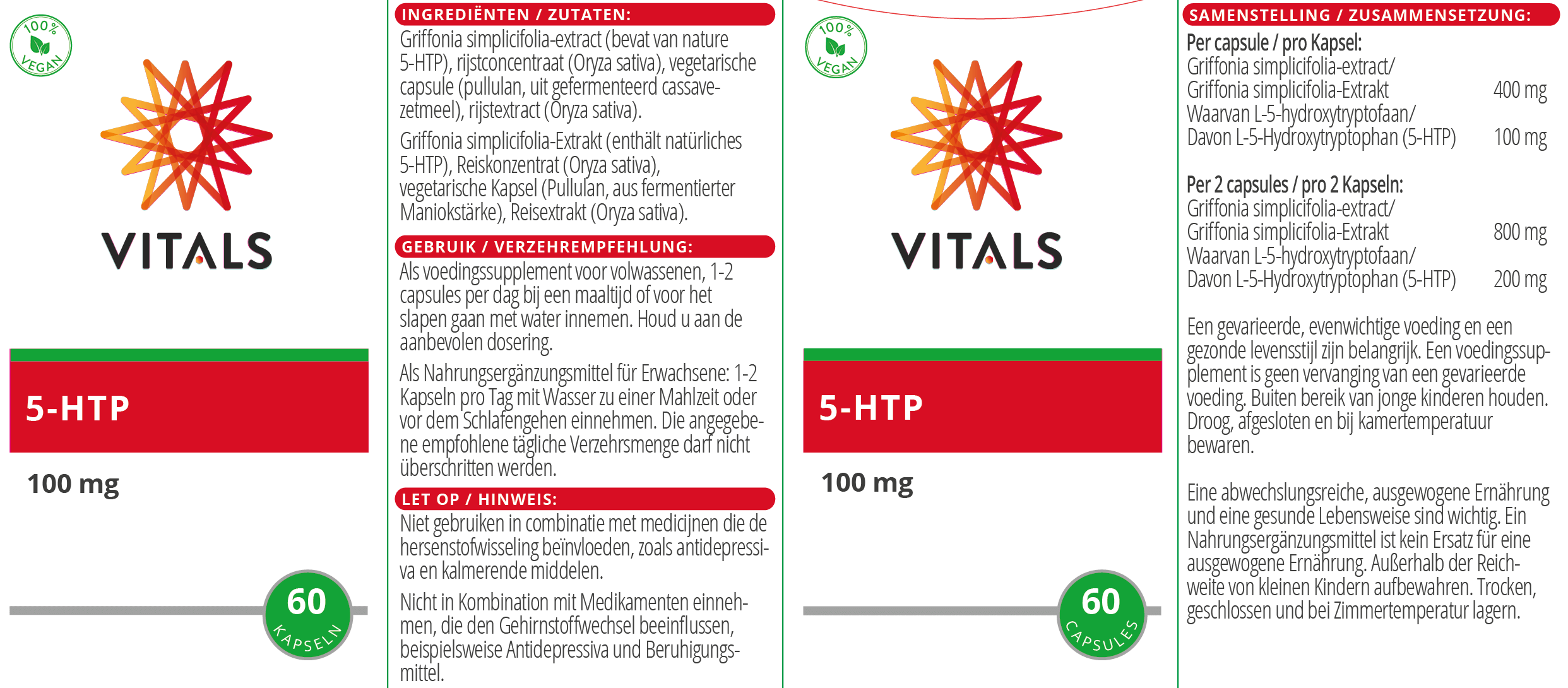 5-HTP 100 mg von VITALS