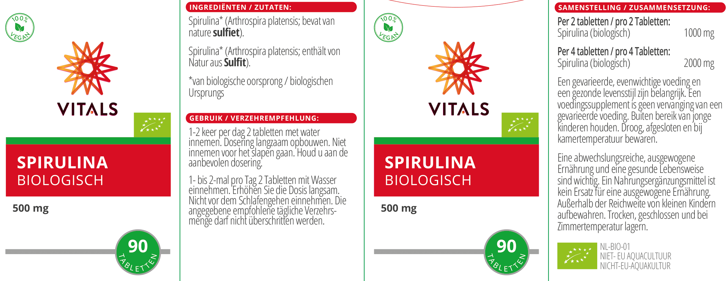 Spirulina Biologisch von VITALS