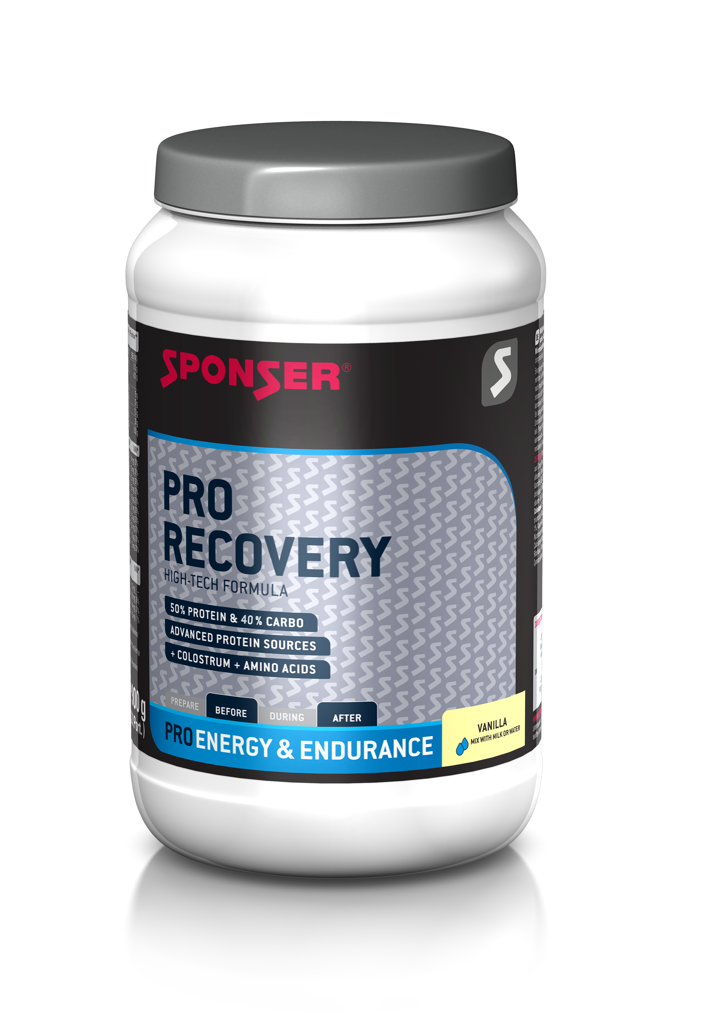 Sponser Pro Recovery, VANILLE (900 g) MHD 12/25