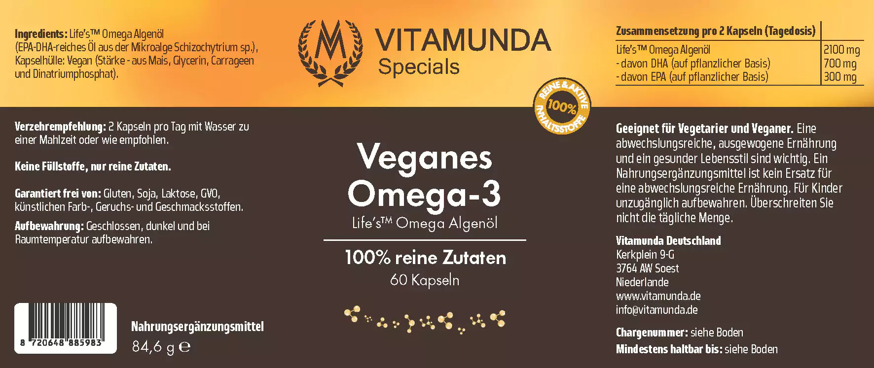 Veganes Omega-3 von Vitamunda