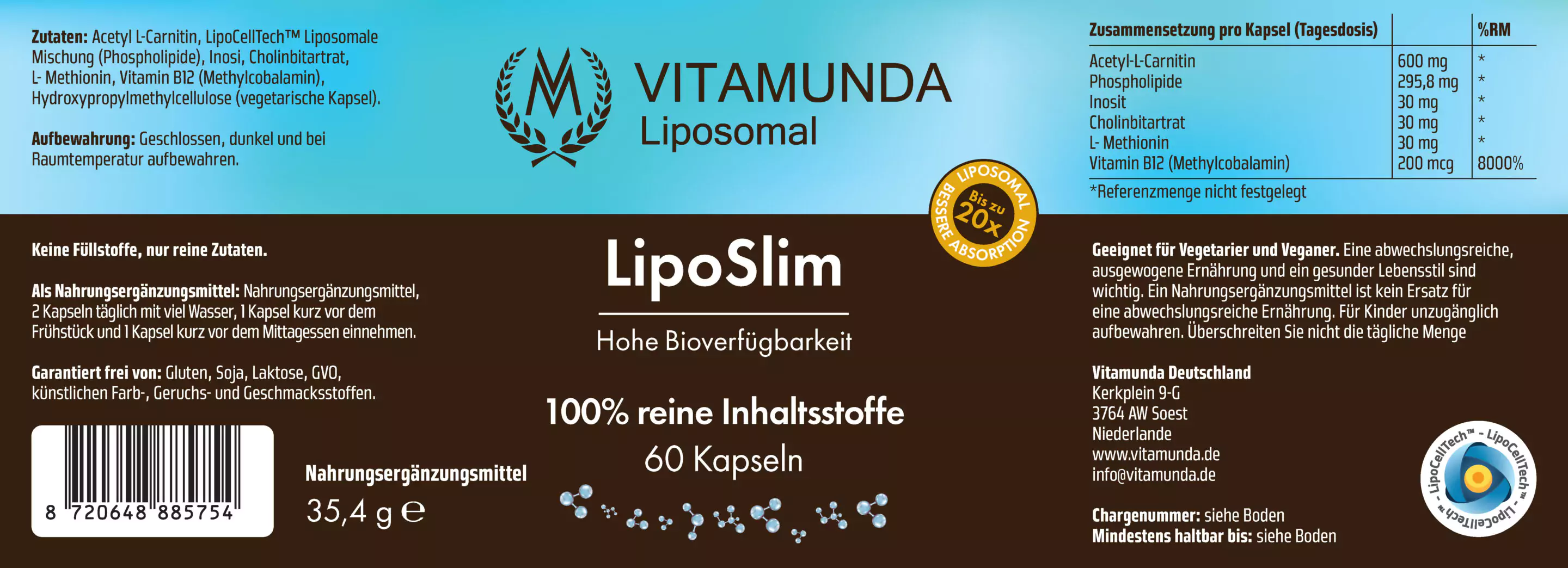 Liposomales LipoSlim von Vitamunda MHD 01/26