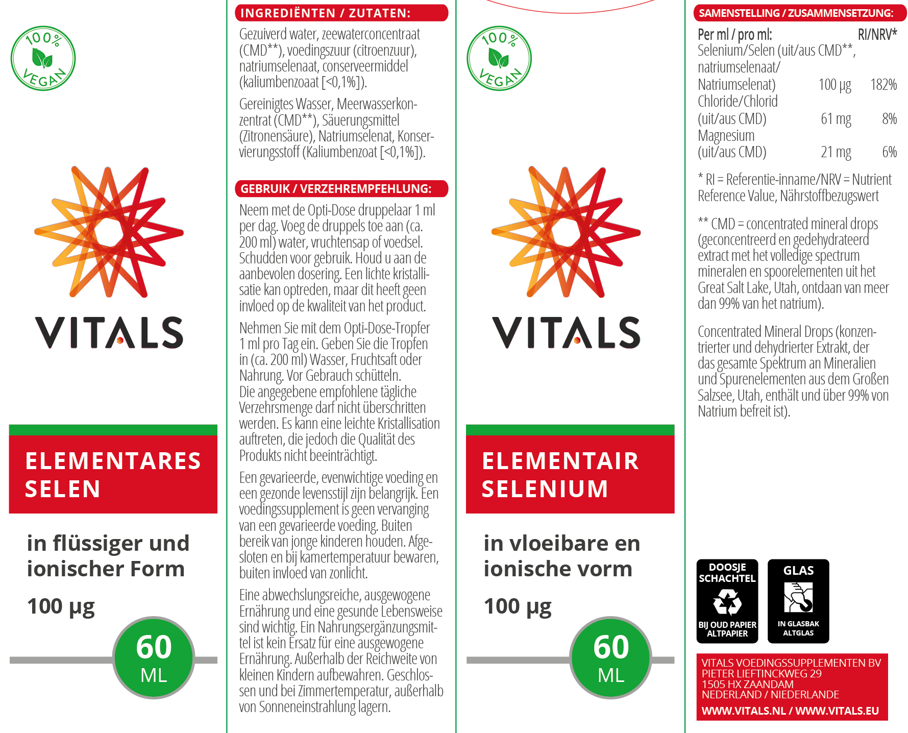 Elementares Selen von VITALS
