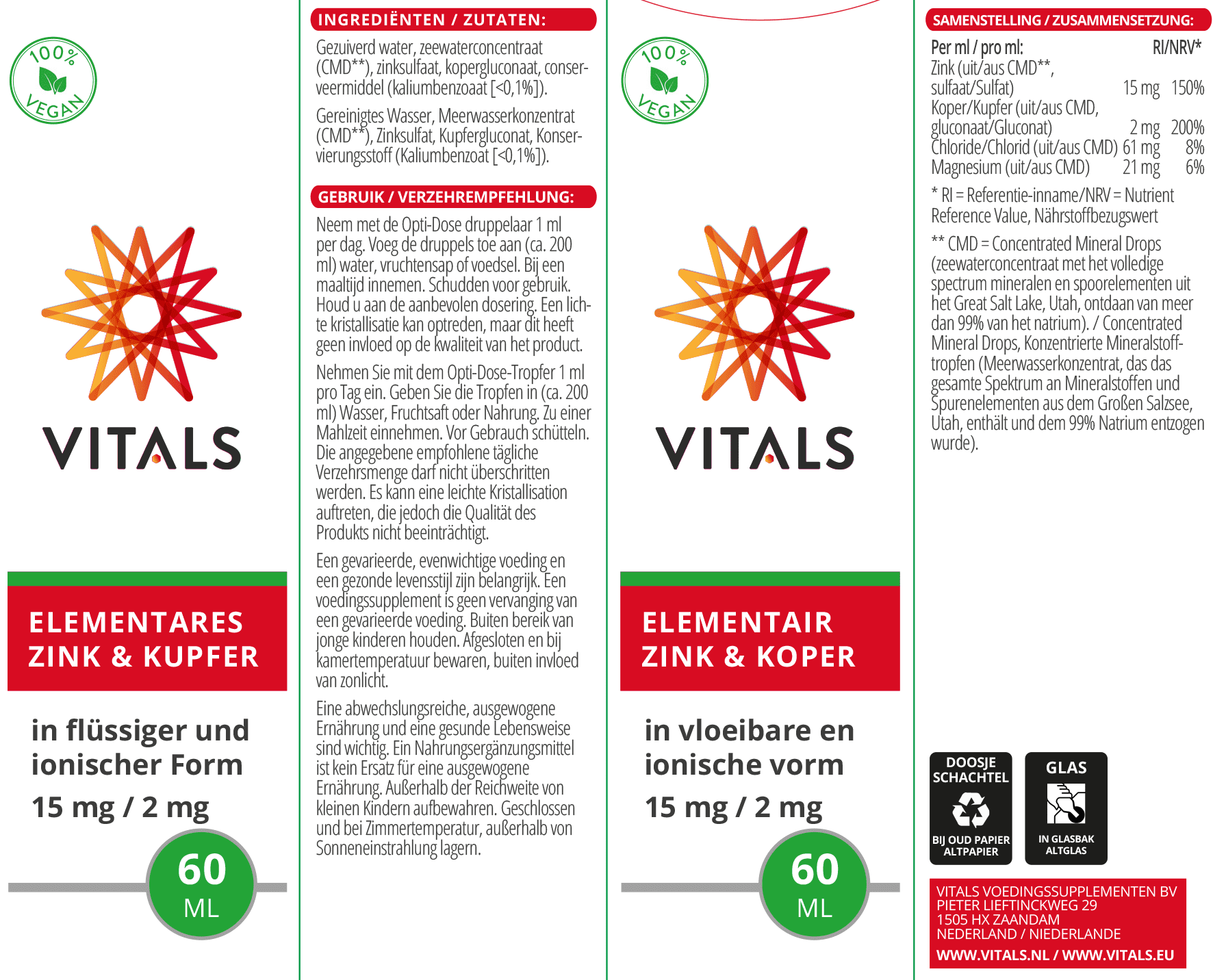 Elementares Zink & Kupfer von VITALS