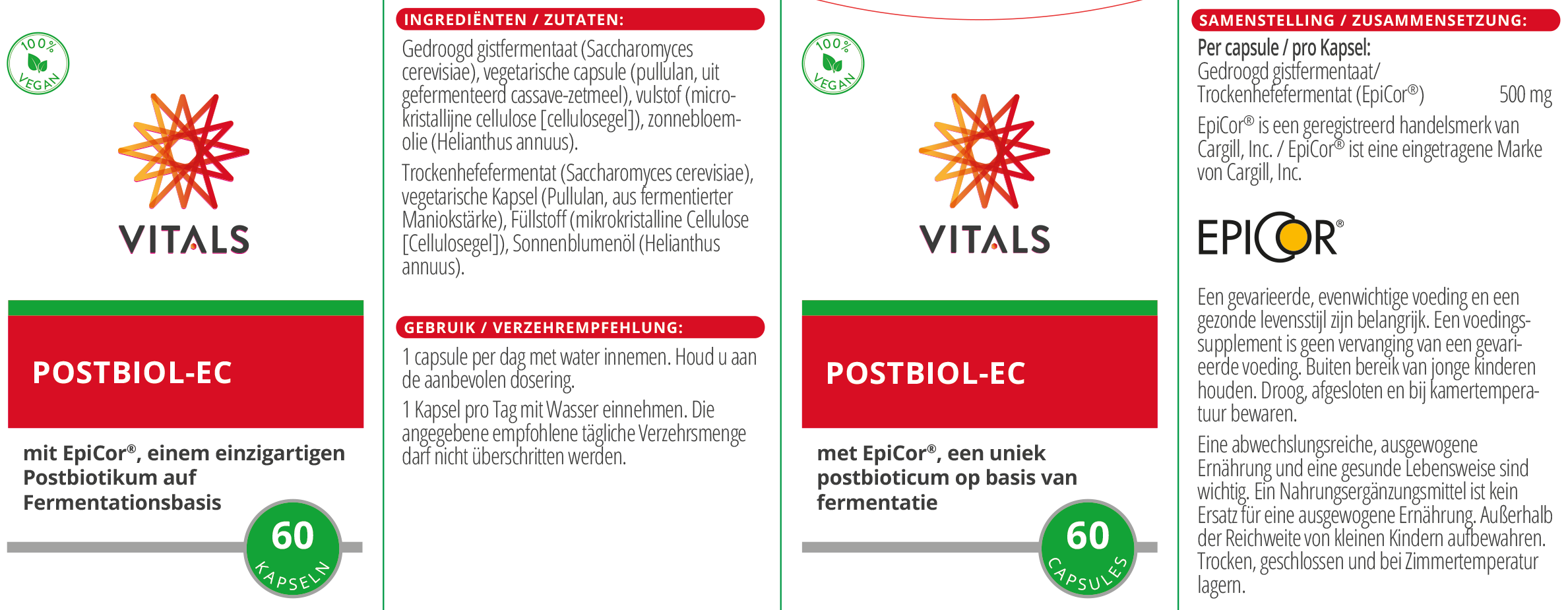 Etikett Postbiol-EC, 60 Kapseln
