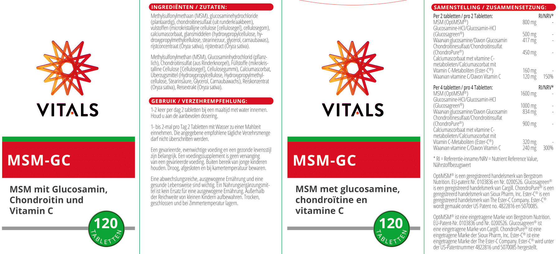 MSM-GC Tabletten (OptiMSM®) von VITALS