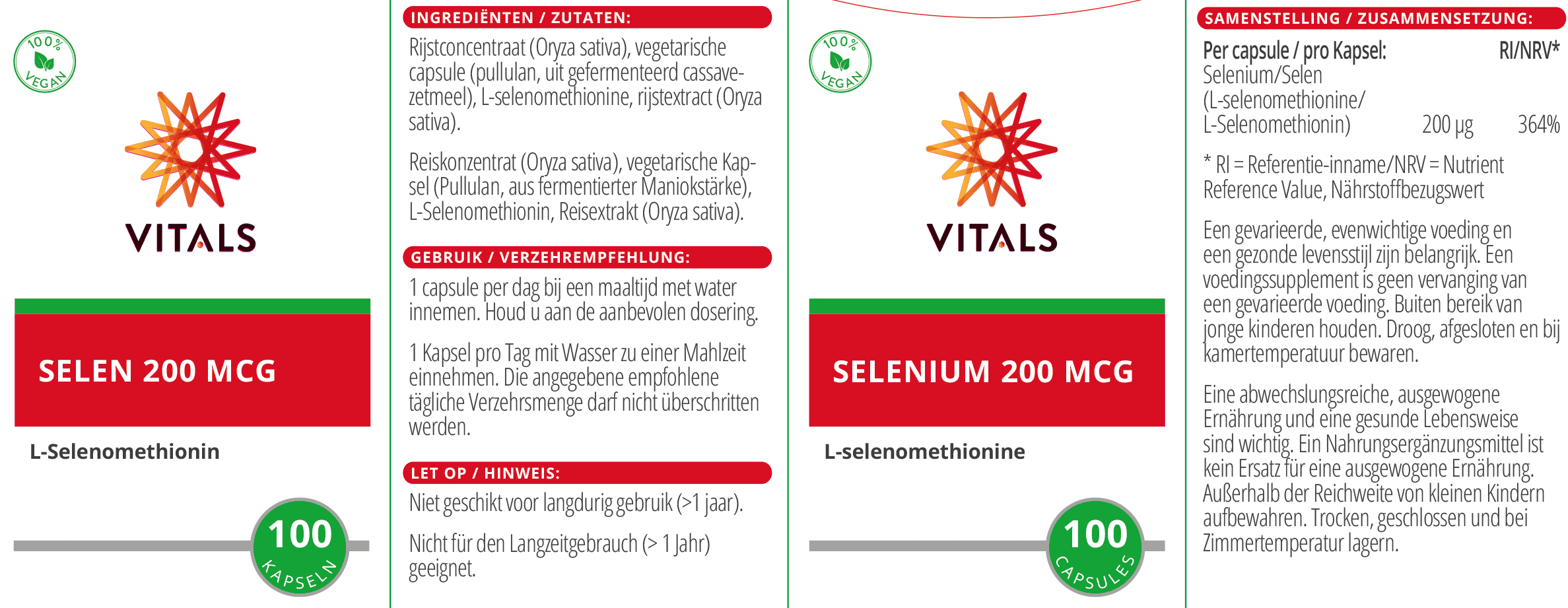 Selen 200 mcg von VITALS