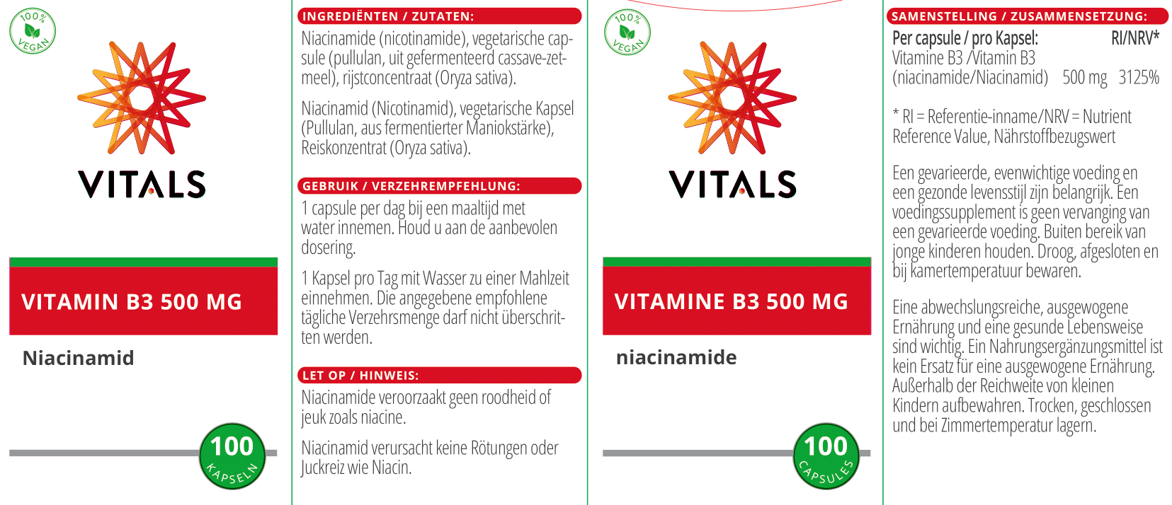 Vitamin B3 500 mg von VITALS % SALE%