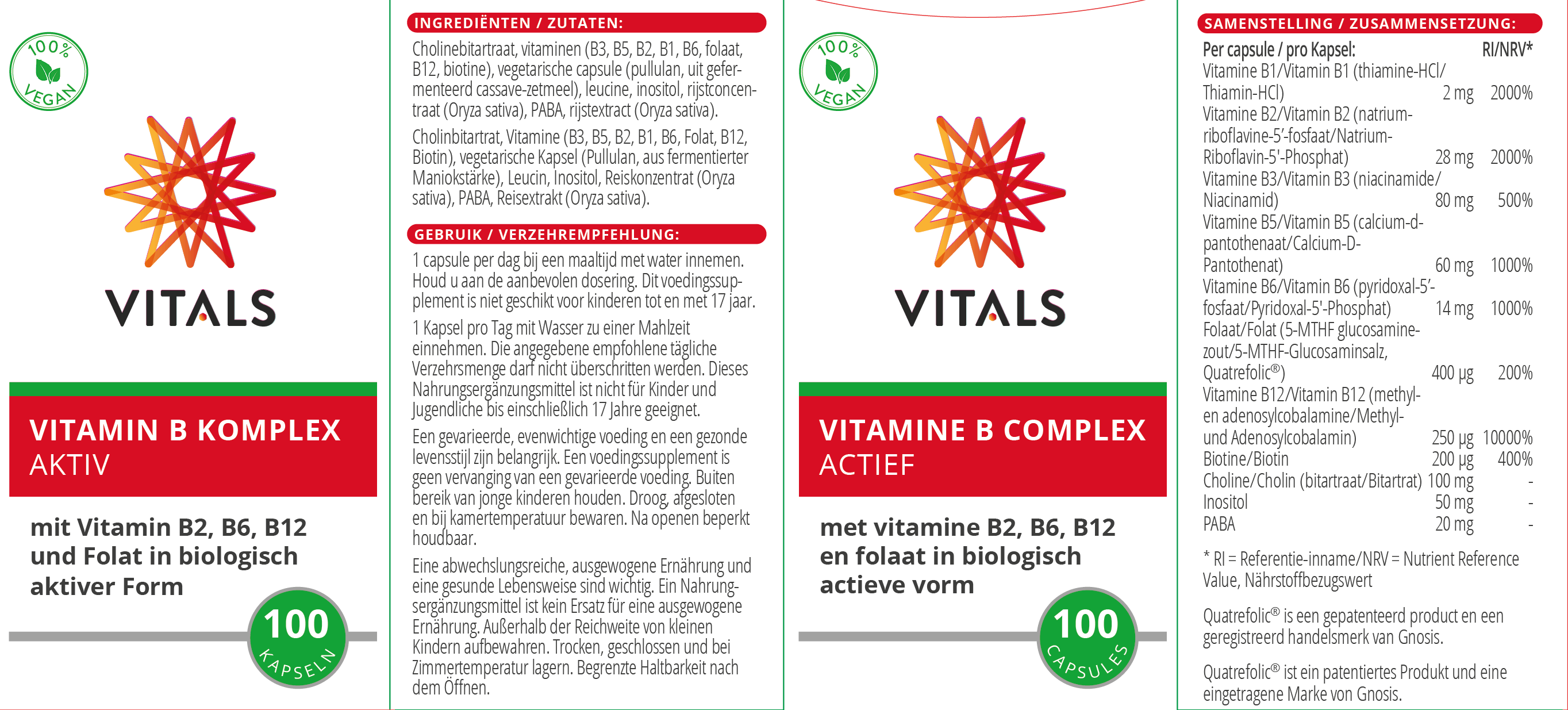 Vitamin B-Komplex Aktiv von VITALS