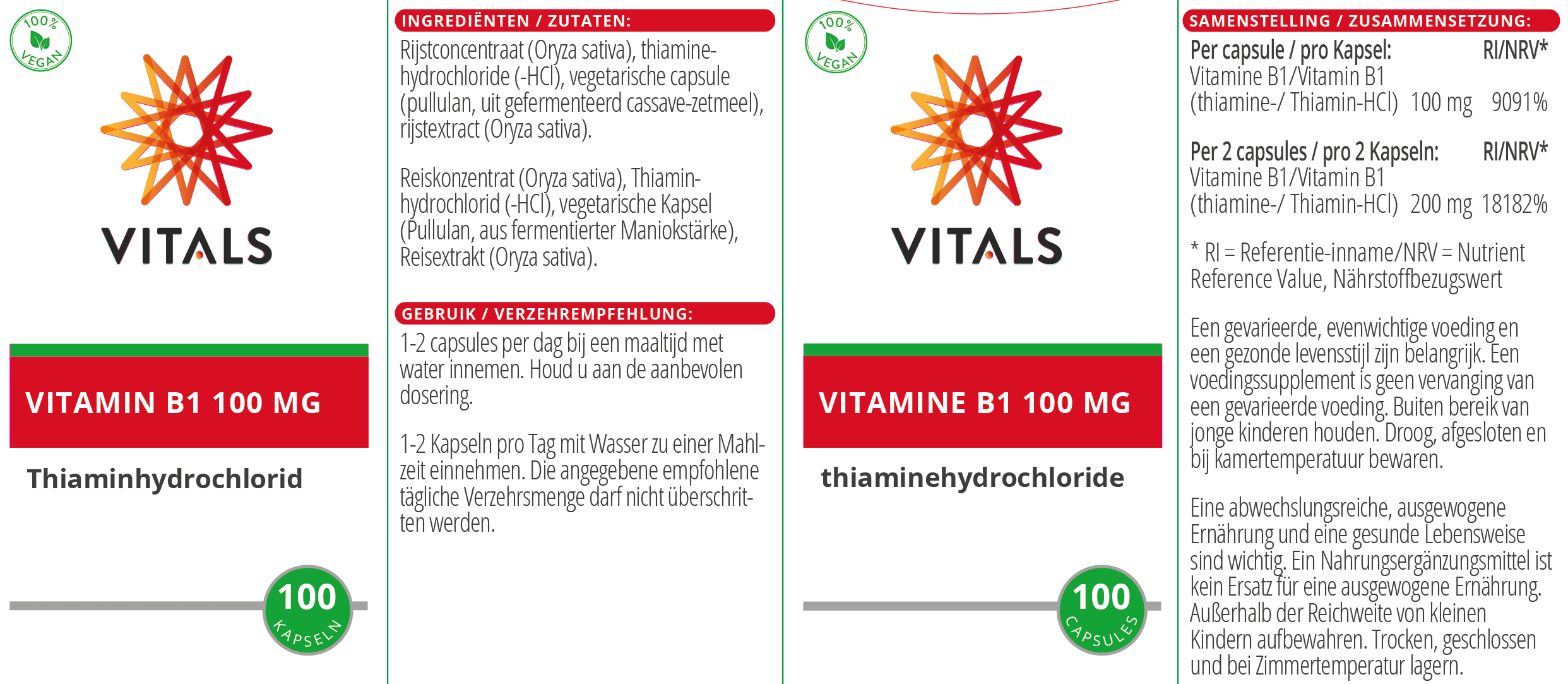 Vitamin B1 100 mg von VITALS