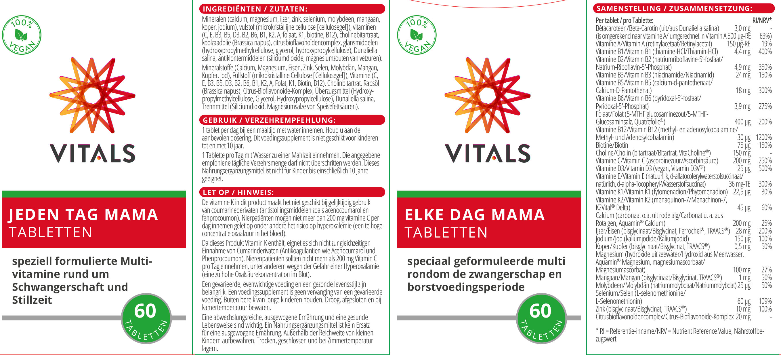 Jeden Tag Mama Tabletten von VITALS