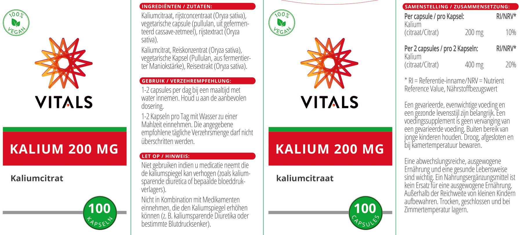 Kalium 200 mg von VITALS