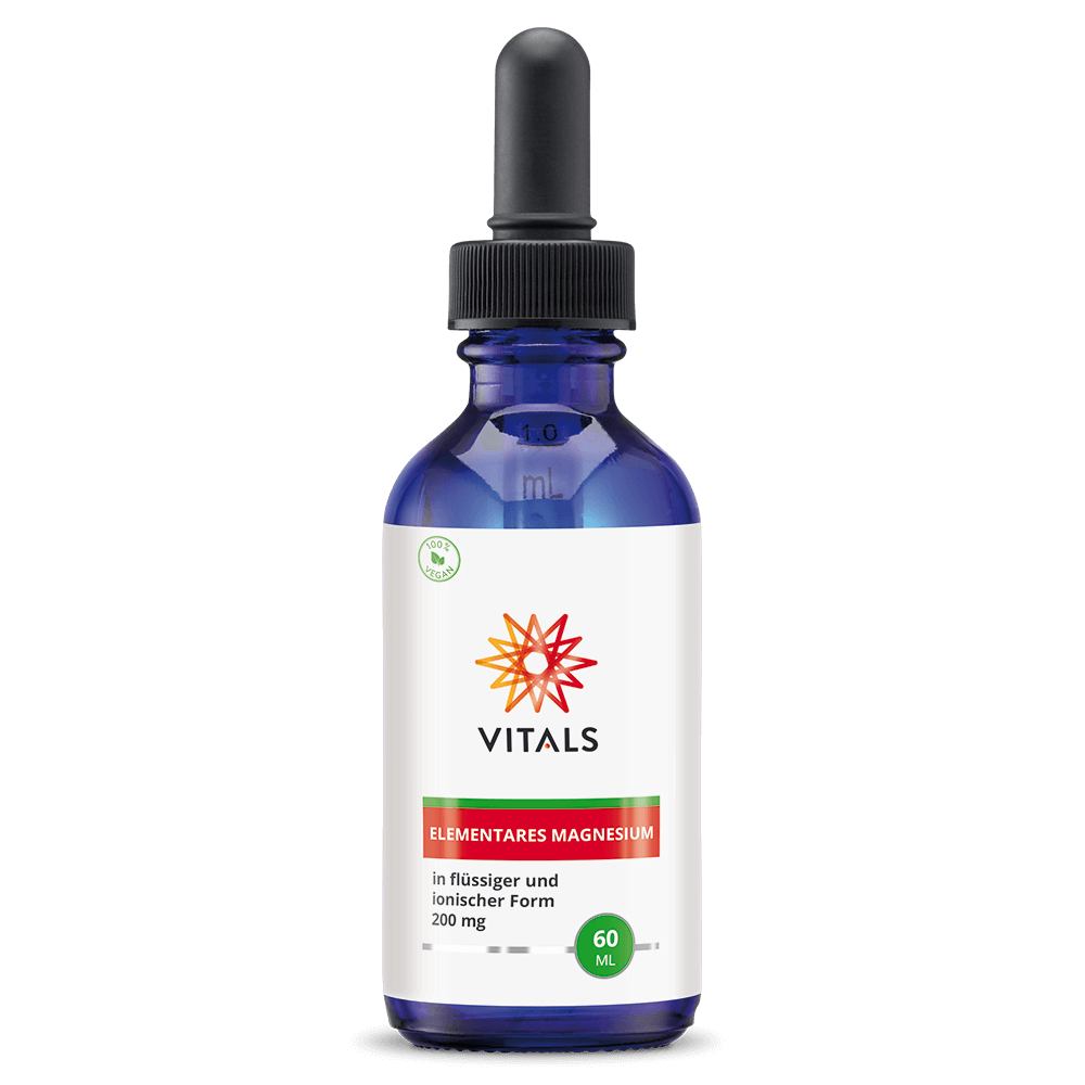 Elementares Magnesium von Vitals 60 ml 200 MG, In Flüssiger und Ionischer Form