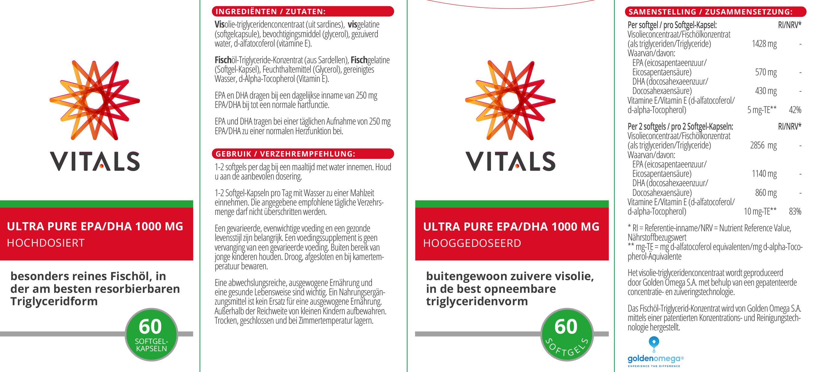 Ultra Pure EPA/DHA 1000 mg von VITALS
