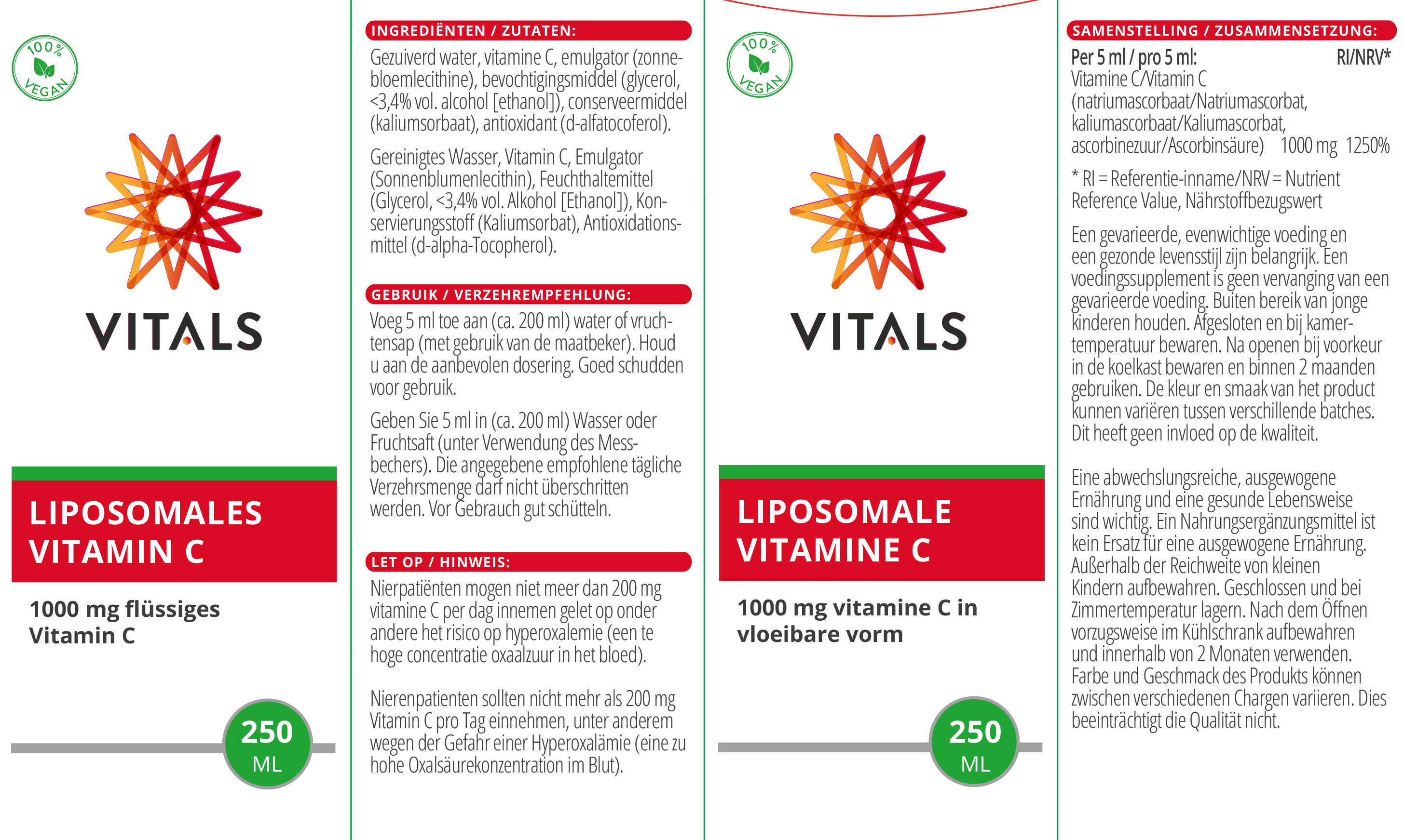 Liposomales Vitamin C von VITALS
