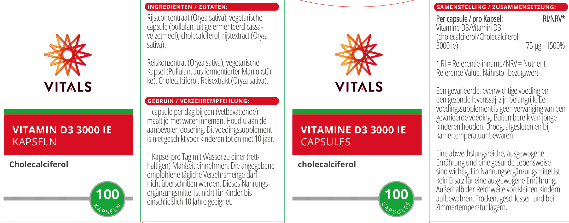 Vitamin D3 3000 I.E. von VITALS
