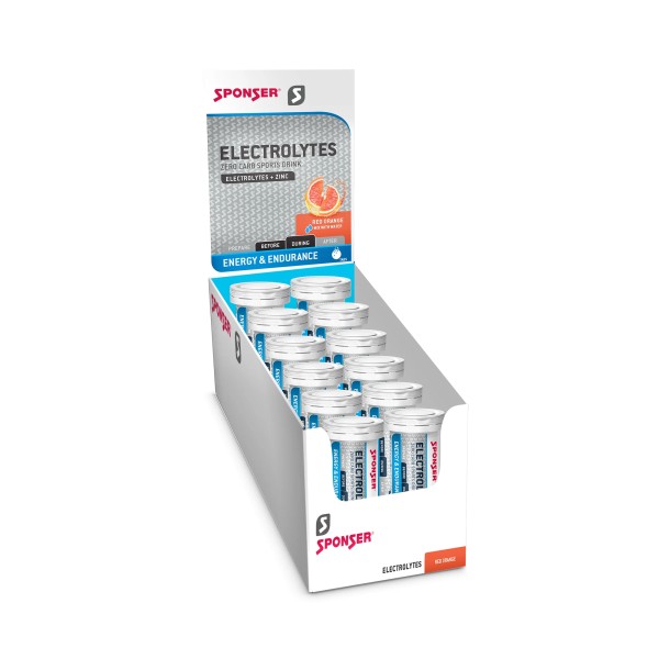 Sponser Electrolytes Display, RED ORANGE 12x10 Tabletten